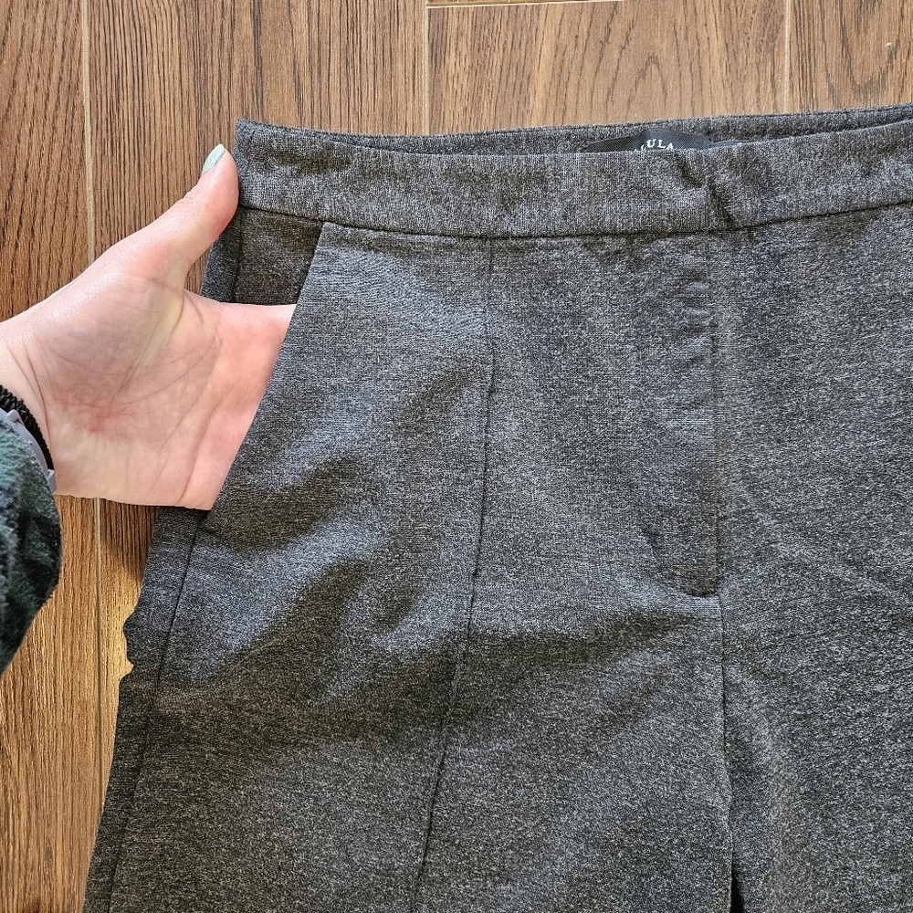 Aritzia Talula Gray Wide Leg Trousers Size 6 - Picture 2 of 7